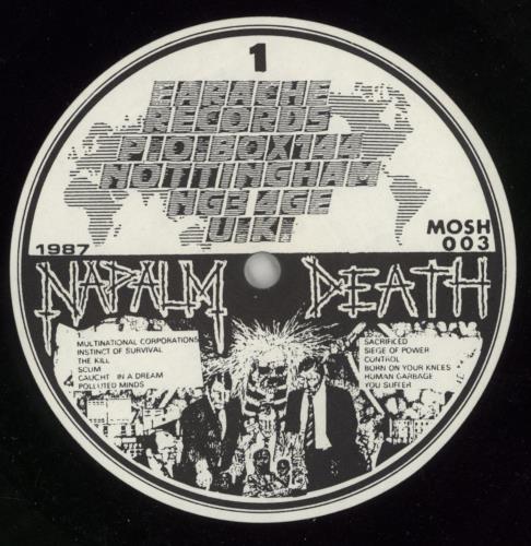 NAPALM DEATH レコード Napalm Death Scum - Green Cover UK vinyl LP album (LP record) (391997)